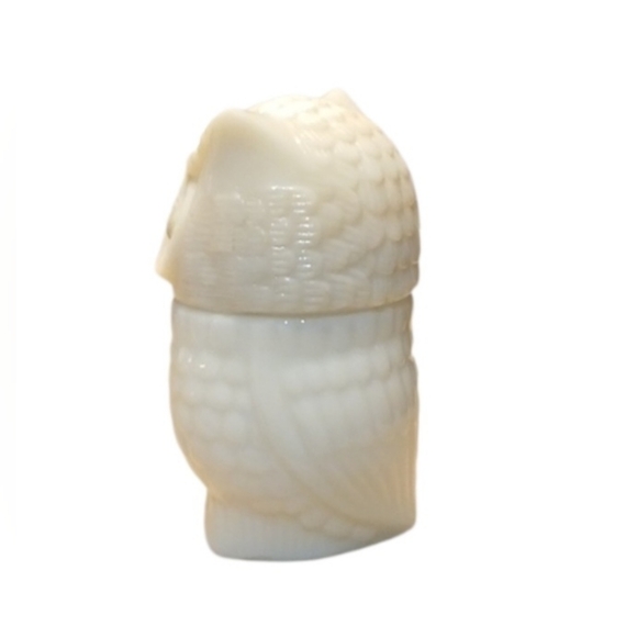 Vintage Avon White Owl Moonwind Cream Sachet Milk Glass - Picture 4 of 8